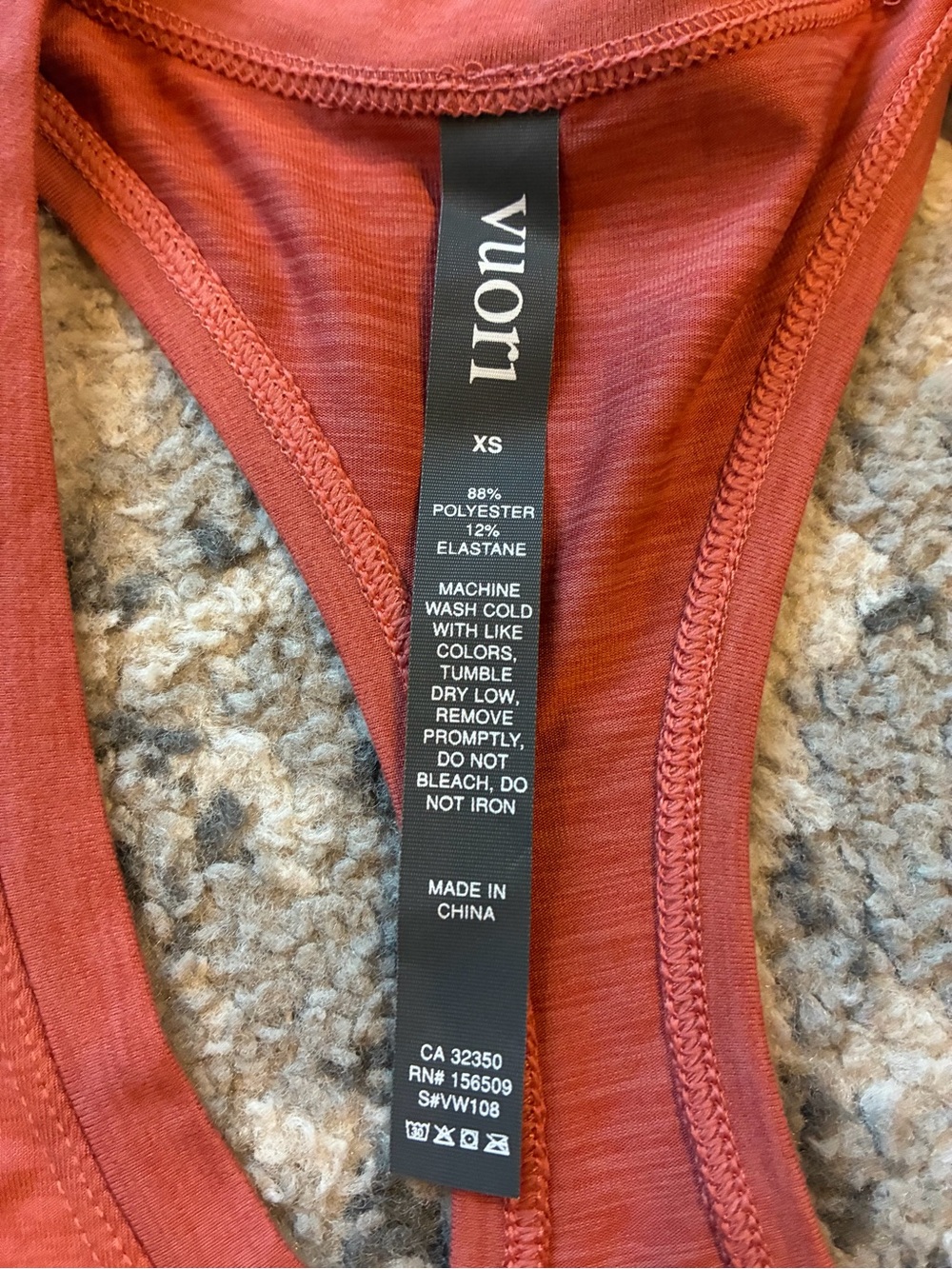 Vuori Rusted Red Racerback Tank Top - Picture 4 of 4